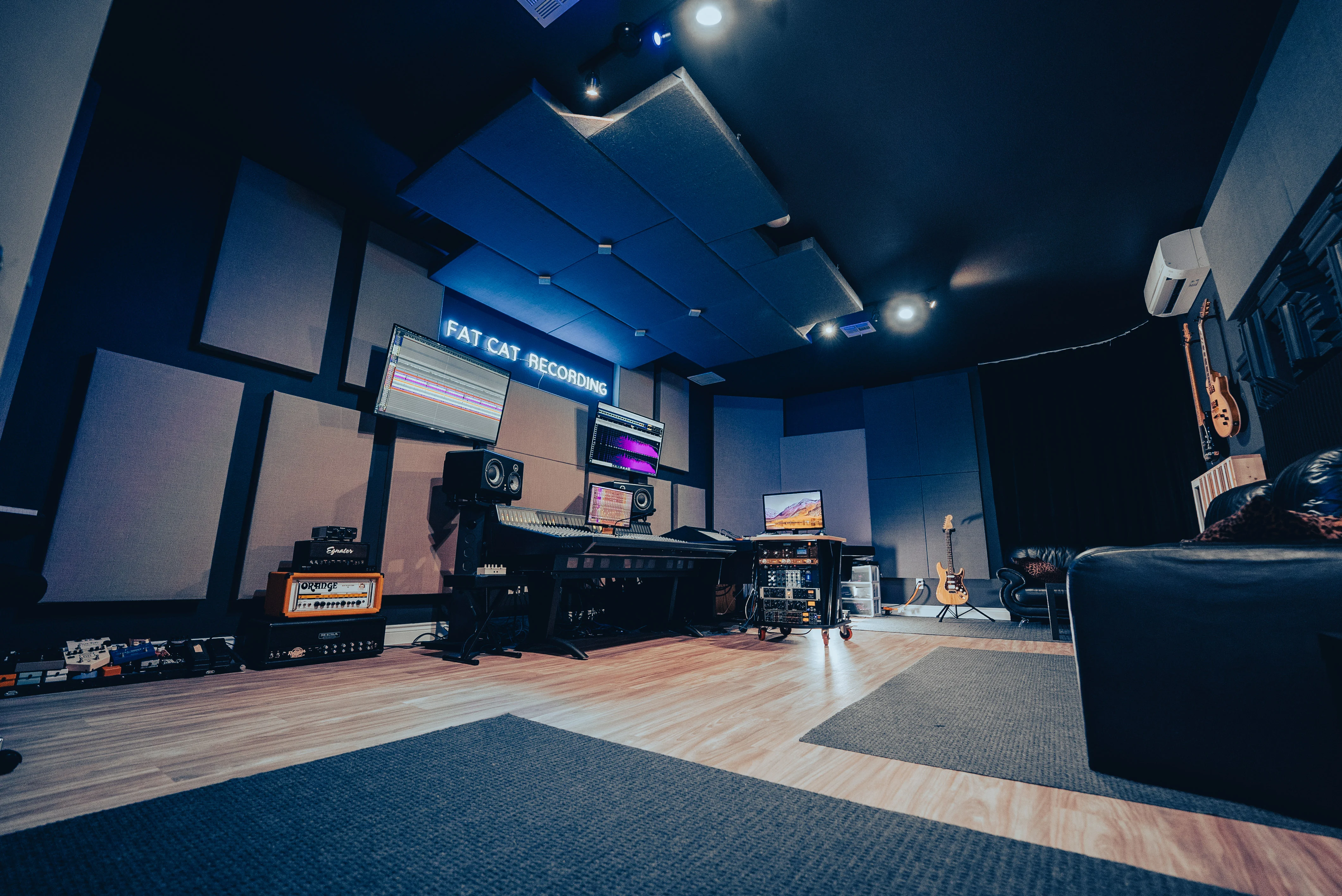 Actual Fat Cat Recording Studio control room
